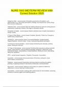  NURS 1543 MIDTERM REVIEW With Correct Solution 2025