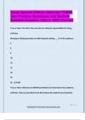 Texas Special Effects Operator TFM06  Test Practice Questions and Verified  Detailed Answers &vert; Get it 100&percnt; Correct