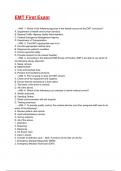EMT First Exam 2025&sol;2026 Questions With Completed & Verified Solutions&period;