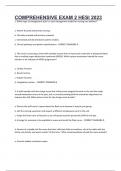 COMPREHENSIVE EXAM 2 HESI 2023 