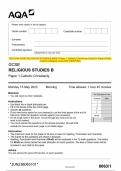 2023 AQA GCSE RELIGIOUS STUDIES B 8063&sol;1 Paper 1 Catholic Christianity Question Paper & Mark  scheme &lpar;Merged&rpar; June 2023 &lbrack;VERIFIED&rsqb;