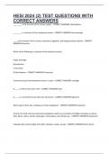 HESI 2024 &lpar;2&rpar; TEST QUESTIONS WITH CORRECT ANSWERS 