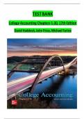 TEST BANK College Accounting Chapters 1-30&comma; 17th Edition David Haddock&comma; John Price&comma; Michael Farina