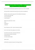 SMTP MANAGER TRAINING- ARBYS QUIZZES WITH ANSWERS GRADED A&plus;