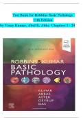 Test Bank for Robbins Basic Pathology 11th Edition by Vinay Kumar&comma;AbulmK&period;Abba All-Chapters 1-24 &vert; Verified Solution&period;