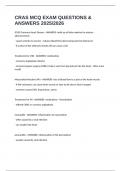 CRAS MCQ EXAM QUESTIONS & ANSWERS 2025&sol;2026