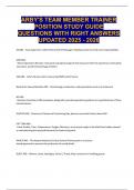 ARBY'S TEAM MEMBER TRAINER POSITION STUDY GUIDE QUESTIONS WITH RIGHT ANSWERS UPDATED 2025 - 2026