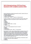 WCU Pathophysiology 370 Final Exam Questions with complete solutions 2025&period;