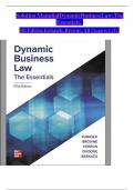 Bundled Solution manual for dynamic business law the essentials 5th & 6th  edition  