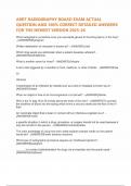 ARRT RADIOGRAPHY BOARD EXAM ACTUAL QUESTION AND 100&percnt; CORRECT DETAILED ANSWERS FOR THE NEWEST VERSION 2025-26