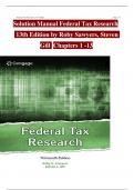 Solution manual for federal tax research 12th edition by roby sawyers steven gill&period;pdf