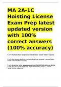 MA 2A-1C Hoisting License Exam Prep latest updated version with 100- correct answers &lpar;100- accuracy&rpar;&period;