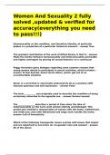 Women And Sexuality 2 fully solved &comma;updated & verified for accuracy&lpar;everything you need to pass&excl;&excl;&excl;&rpar;&period;