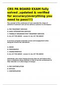 CRS PA BOARD EXAM fully solved &comma;updated & verified for accuracy&lpar;everything you need to pass&excl;&excl;&excl;&rpar;