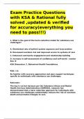 Exam Practice Questions with KSA & Rational fully solved &comma;updated & verified for accuracy&lpar;everything you need to pass&excl;&excl;&excl;&rpar;&period;docx