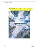 TEST BANK For Corporate Finance 6th Canadian Edition by Berk & DeMarzo&comma;Isbn No&colon; 9780138173968 All Chapters 1-31&vert;&vert;Complete A&plus; Guide