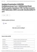 Updated Examination NUR2356 Multidimensional Care 1 &lpar;2025&rpar;Actual Exam Test&vert;Complete Questions With Verified Answers With Rationales &lpar;100&percnt; Accurate Solutions&rpar;&vert;Get It A&plus;&excl;&excl;