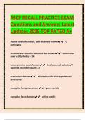 ASCP RECALL PRACTICE EXAM Questions and Answers Latest Updates 2025 TOP RATED A&plus;