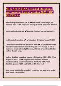 MLS ASCP FINAL EXAM Questions and Answers Latest Version 2025 TOP RATED A&plus;