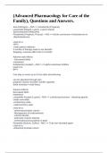 &lpar;Advanced Pharmacology for Care of the Family&rpar;&comma; Questions and Answers&period;&period;docx