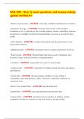 NSG 500 - Quiz 1&vert; exam questions and answers&sol;study  guide&vert; verified A&plus;