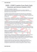 RIMS - CRMP Complete Exam Study Guide Questions and Answers Graded A 2025