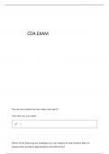 CDA EXAM REVIEW WITH COMPLETE SOLUTIONS ALREADY GRADED A&plus;
