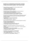 BOARD OF GOVERNORS EXAM ONLINE TUTORIAL HUMAN RESOURCES SAMPLE TEST QUESTIONS