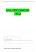 NJ BOATING TEST QUESTIONS WITH COMPLETE ANSWERS