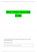 NEW JERSEY OFFICIAL BOATING SAFETY COURSE QUESTIONS WITH COMPLETE ANSWERS