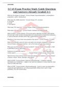 LCAS Exam Practice Study Guide Questions and Answers &lpar;Already Graded A&plus;&rpar;