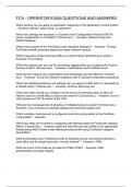  FCA - OPERATOR EXAM QUESTIONS AND ANSWERS
