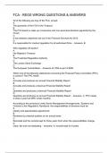 FCA - REGS WRONG QUESTIONS & ANSWERS