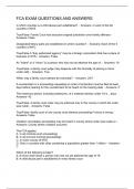 FCA EXAM QUESTIONS AND ANSWERS