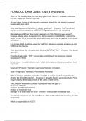 FCA MOCK EXAM QUESTIONS & ANSWERS