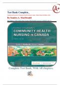 Test Bank Complete&lowbar; Stanhope and Lancaster's Community Health Nursing in Canada - Binder Ready 4th Edition&comma; &lpar;2021&rpar; By Sandra A&period; MacDonald&vert; All Chapters 1-18&vert; 4 Units&vert; Latest Version With Detailed Answers&vert; Verified&vert; Grade A