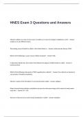 HNES Exam 3 Questions and Answers