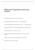 HNES Exam 3 Questions and Correct Answers