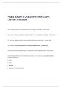 HNES Exam 3 Questions with 100&percnt; Correct Answers