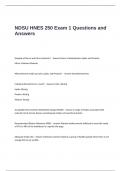 NDSU HNES 250 Exam 1 Questions and Answers