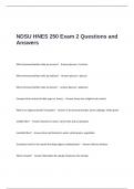 NDSU HNES 250 Exam 2 Questions and Answers