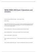 NDSU HNES 250 Exam 3 Questions and Answers