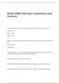 NDSU HNES 250 Exam 4 Questions and Answers