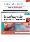             FULL TEST BANK For Introduction to Maternity and Pediatric Nursing 9th Edition by Gloria Leifer  Latest Update Graded A&plus;     