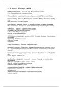 FCA REGULATIONS EXAM