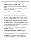 FCA UK REGULATION SAMPLE EXAM