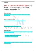 Course Careers - Sales Technology Final  Exam 2025 &lpar;questions with verified  answers&rpar; GRADED A&plus;