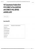 VATI Comprehensive Predictor EXAM WITH CORRECT ACTUAL QUESTIONS AND CORRECTLY WELL DEFINED ANSWERS LATEST