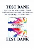 TEST BANK FOR FUNDAMENTALS OF NURSING&colon; ACTIVE LEARNING FOR COLLABORATIVE PRACTICE 2ND EDITION&comma; BY BARBARA L YOOST
