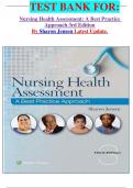 TEST BANK FOR&colon;  Nursing Health Assessment&colon; A Best Practice Approach 3rd Edition By Sharon Jensen Latest Update&period;